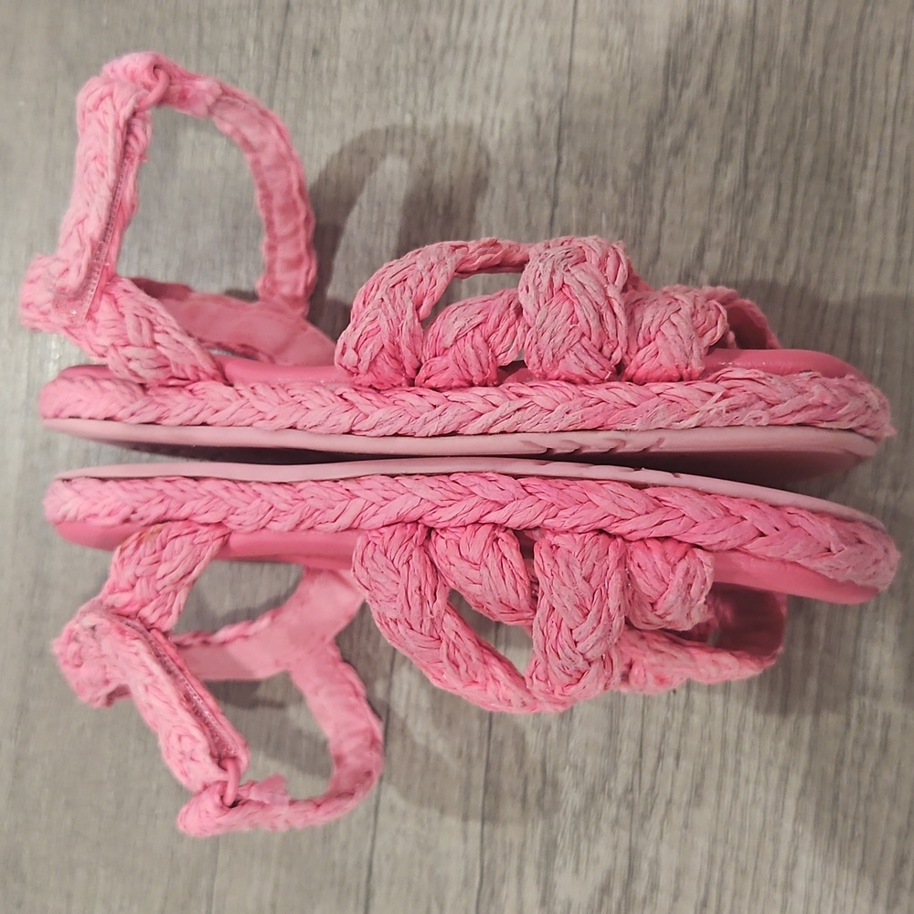 Zara Kids Pink Braided Sandals size 25 - Picture 11 of 11